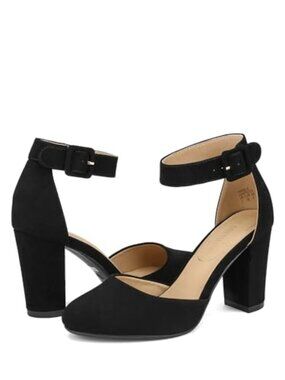 🆕 Women's High Heel Closed Toe Dress Shoes Chunky Wedding Pumps for Ladies